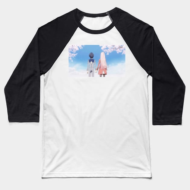 Hiro and Zero Two Baseball T-Shirt by Shiromaru